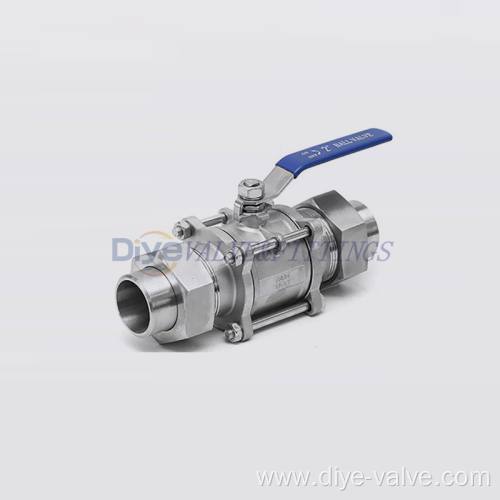 3PC Stainless Steel Thread Ball Valve With Union